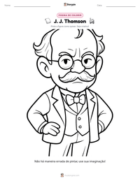 Prévia da folha de atividades imprimível J. J. Thomson