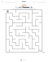 J. J. Thomson afdrukbare werkblad voorbeeld