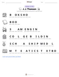 J. J. Thomson printable worksheet preview