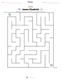 Prabaca lembar kerja cetak James Chadwick