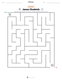 Prévia da folha de atividades imprimível James Chadwick