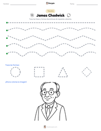 Vista previa de la hoja de trabajo imprimible de James Chadwick