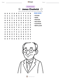 James Chadwick afdrukbare werkblad voorbeeld