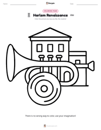 Harlem Renaissance coloring page for kids