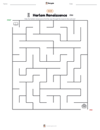 Harlem Renaissance printable worksheet preview