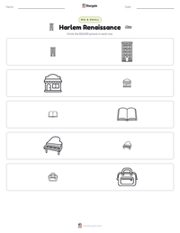 Harlem Renaissance printable worksheet preview