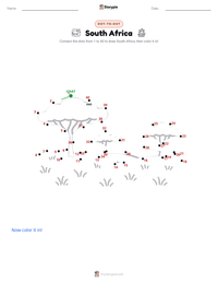 South Africa printable worksheet preview