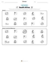 South Africa printable worksheet preview
