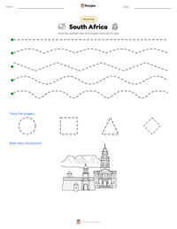 South Africa printable worksheet preview