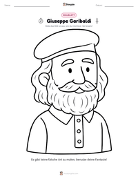 Giuseppe Garibaldi druckbare Arbeitsblatt Vorschau