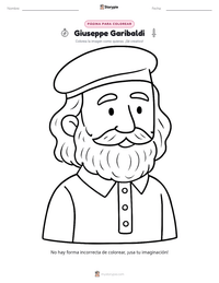 Vista previa de la hoja de trabajo imprimible de Giuseppe Garibaldi