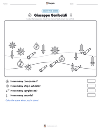 Giuseppe Garibaldi printable worksheet preview