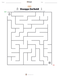Giuseppe Garibaldi printable worksheet preview