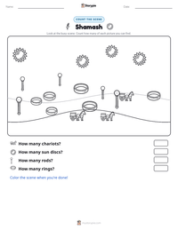 Shamash printable worksheet preview