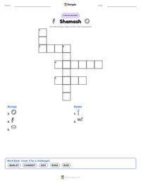 Shamash printable worksheet preview