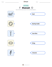 Shamash printable worksheet preview