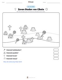 Zeven Steden van Cíbola afdrukbare werkblad voorbeeld