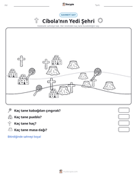Cíbola'nın Yedi Şehri yazdırılabilir çalışma sayfası önizlemesi