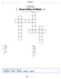 Seven Cities of Cíbola printable worksheet preview