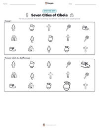 Seven Cities of Cíbola printable worksheet preview