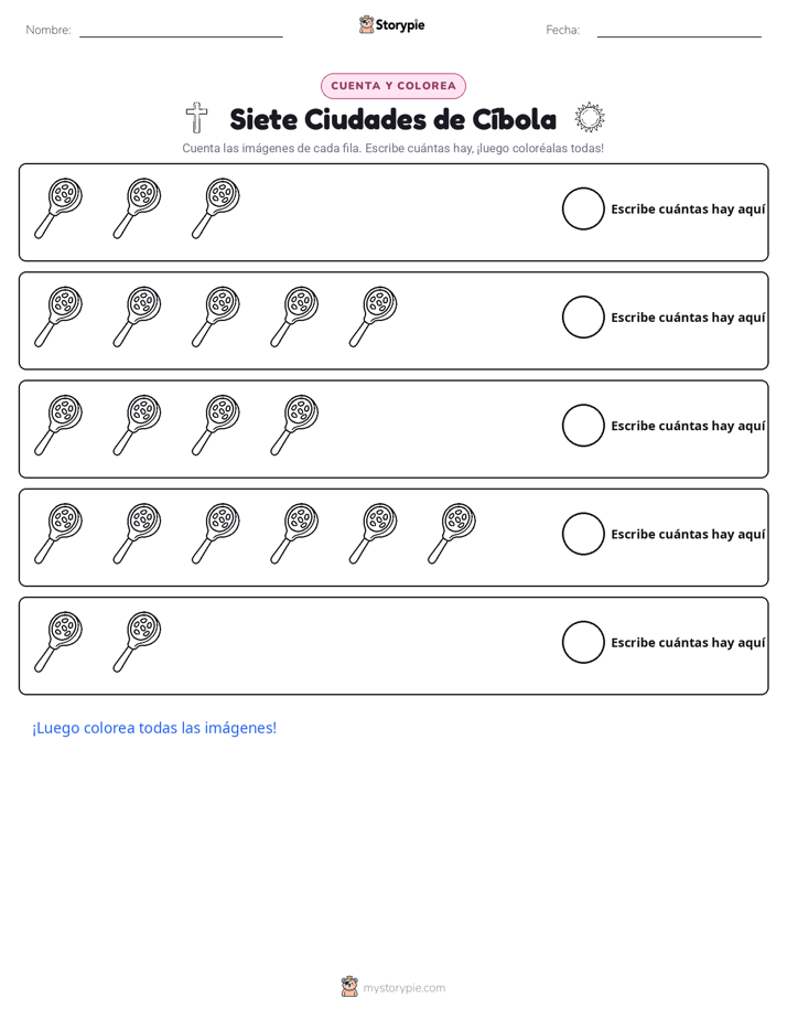 Contar y Colorear