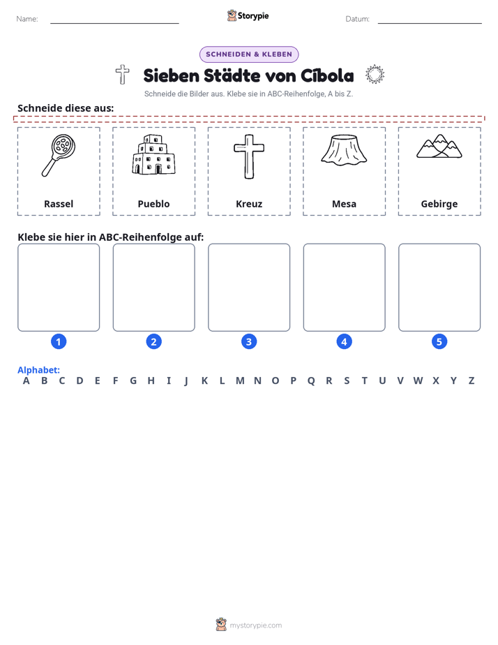 Schneiden & Einfügen Alphabet