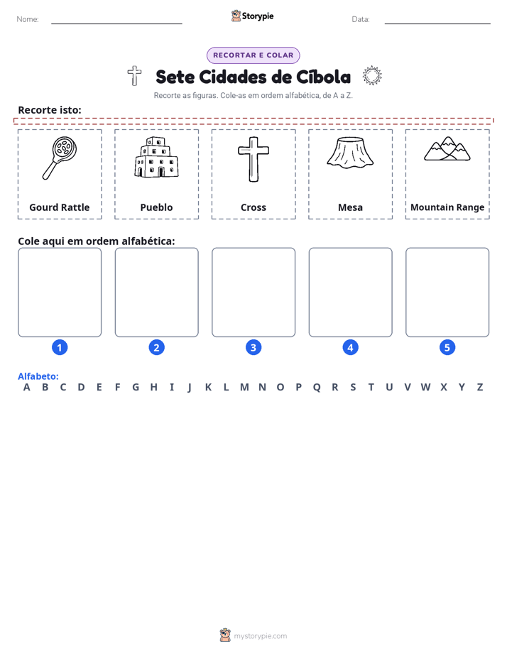 Recortar & Colar Alfabeto