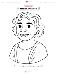 Marian Anderson printable worksheet preview