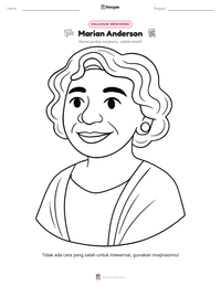 Prabaca lembar kerja cetak Marian Anderson