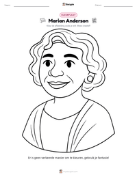 Marian Anderson afdrukbare werkblad voorbeeld