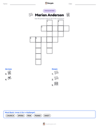 Marian Anderson printable worksheet preview