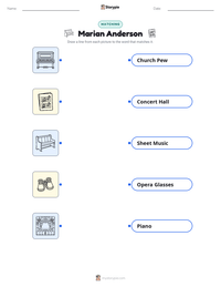 Marian Anderson printable worksheet preview