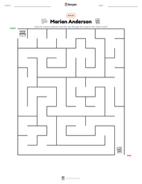 Marian Anderson printable worksheet preview