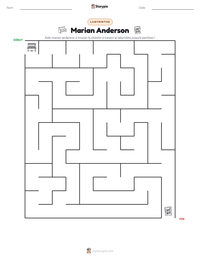 Aperçu de la feuille de travail imprimable Marian Anderson