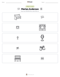 Marian Anderson druckbare Arbeitsblatt Vorschau