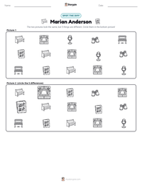 Marian Anderson printable worksheet preview