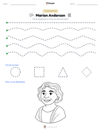 Marian Anderson afdrukbare werkblad voorbeeld