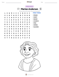 Marian Anderson printable worksheet preview