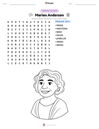 Aperçu de la feuille de travail imprimable Marian Anderson