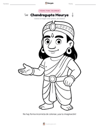 Vista previa de la hoja de trabajo imprimible de Chandragupta Maurya