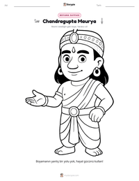 Chandragupta Maurya yazdırılabilir çalışma sayfası önizlemesi