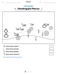 Chandragupta Maurya printable worksheet preview