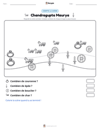 Aperçu de la feuille de travail imprimable Chandragupta Maurya