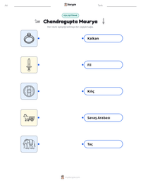 Chandragupta Maurya yazdırılabilir çalışma sayfası önizlemesi