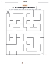 Chandragupta Maurya druckbare Arbeitsblatt Vorschau