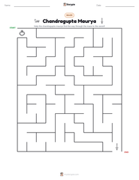 Chandragupta Maurya printable worksheet preview