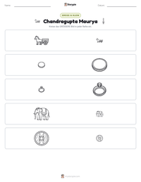Chandragupta Maurya druckbare Arbeitsblatt Vorschau
