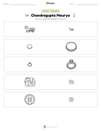 Vista previa de la hoja de trabajo imprimible de Chandragupta Maurya
