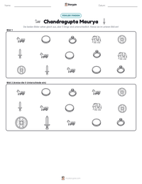 Chandragupta Maurya druckbare Arbeitsblatt Vorschau