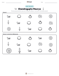 Chandragupta Maurya printable worksheet preview